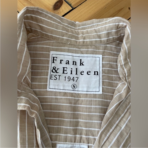 Frank & Eileen Shirley Shirt Button-Up
Oversize Stripe Linen Cotton Blend size S - Picture 4 of 8